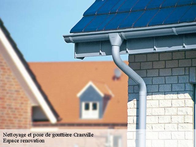Nettoyage et pose de gouttière  crasville-27400 Espace renovation