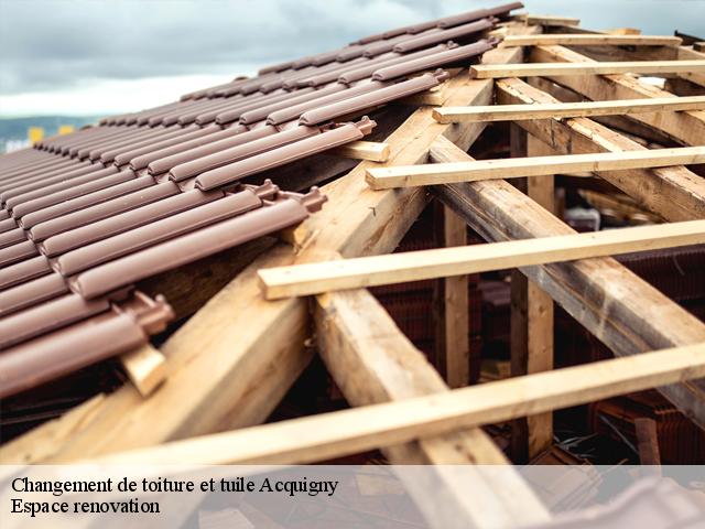 Changement de toiture et tuile  acquigny-27400 Espace renovation