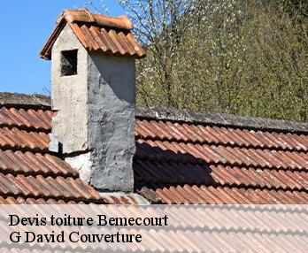 Devis toiture  bemecourt-27160 G David Couverture